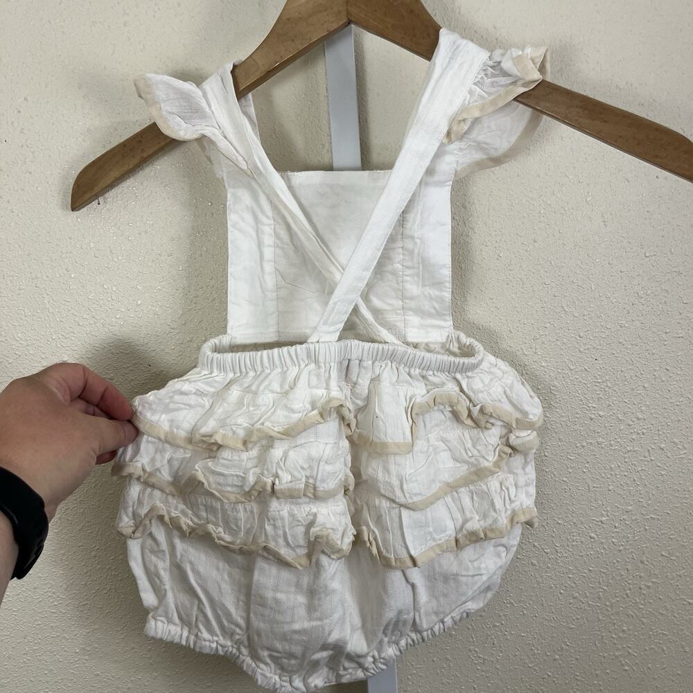 Well Dressed Wolf WDW Bubble Romper Baby Girls 3T Ruffle Lace Cottagecore - Picture 5 of 7